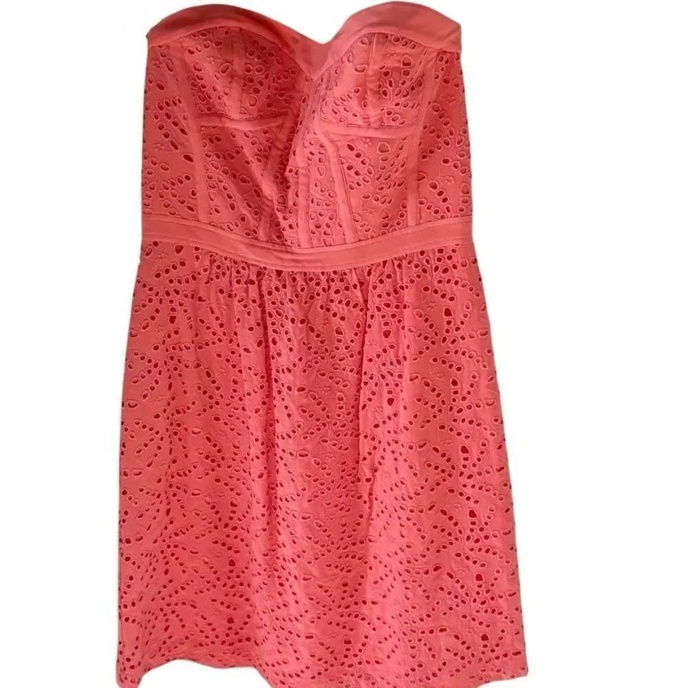 Rebecca Taylor Strapless Eyelet Silk Mini Dress – NWT, Size 6